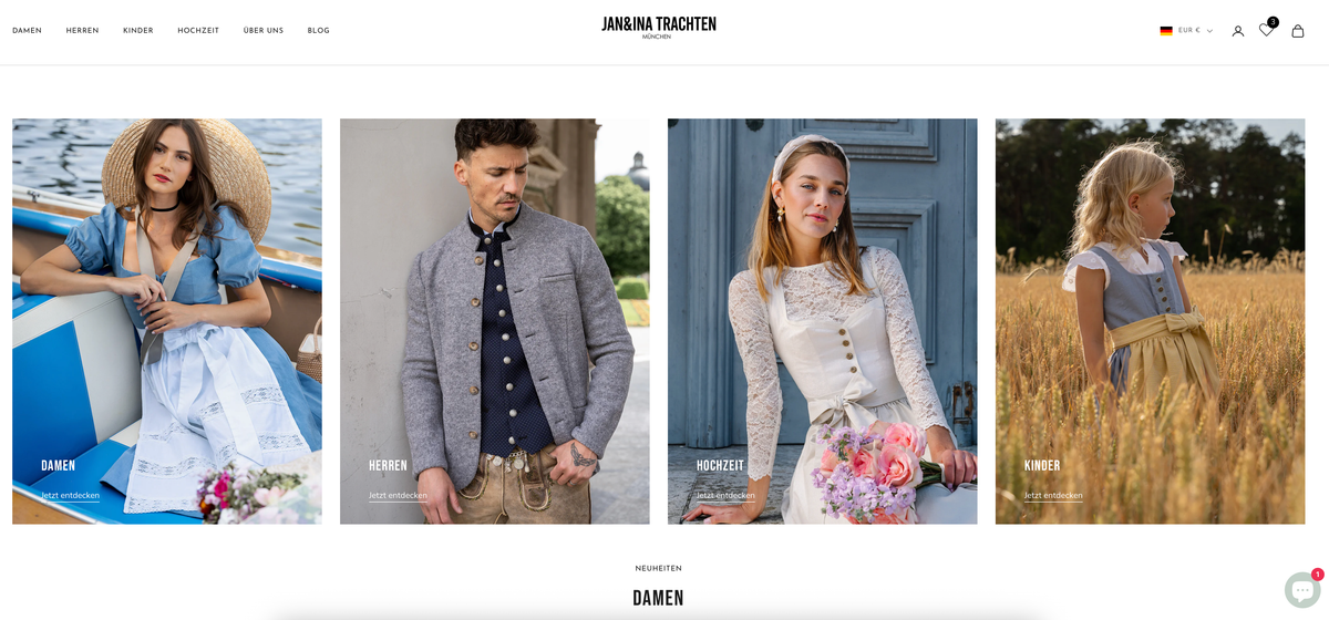 JAN&INA Trachten - ONLINE SHOP RELAUNCH MAI 2025 - JAN&INA Trachten