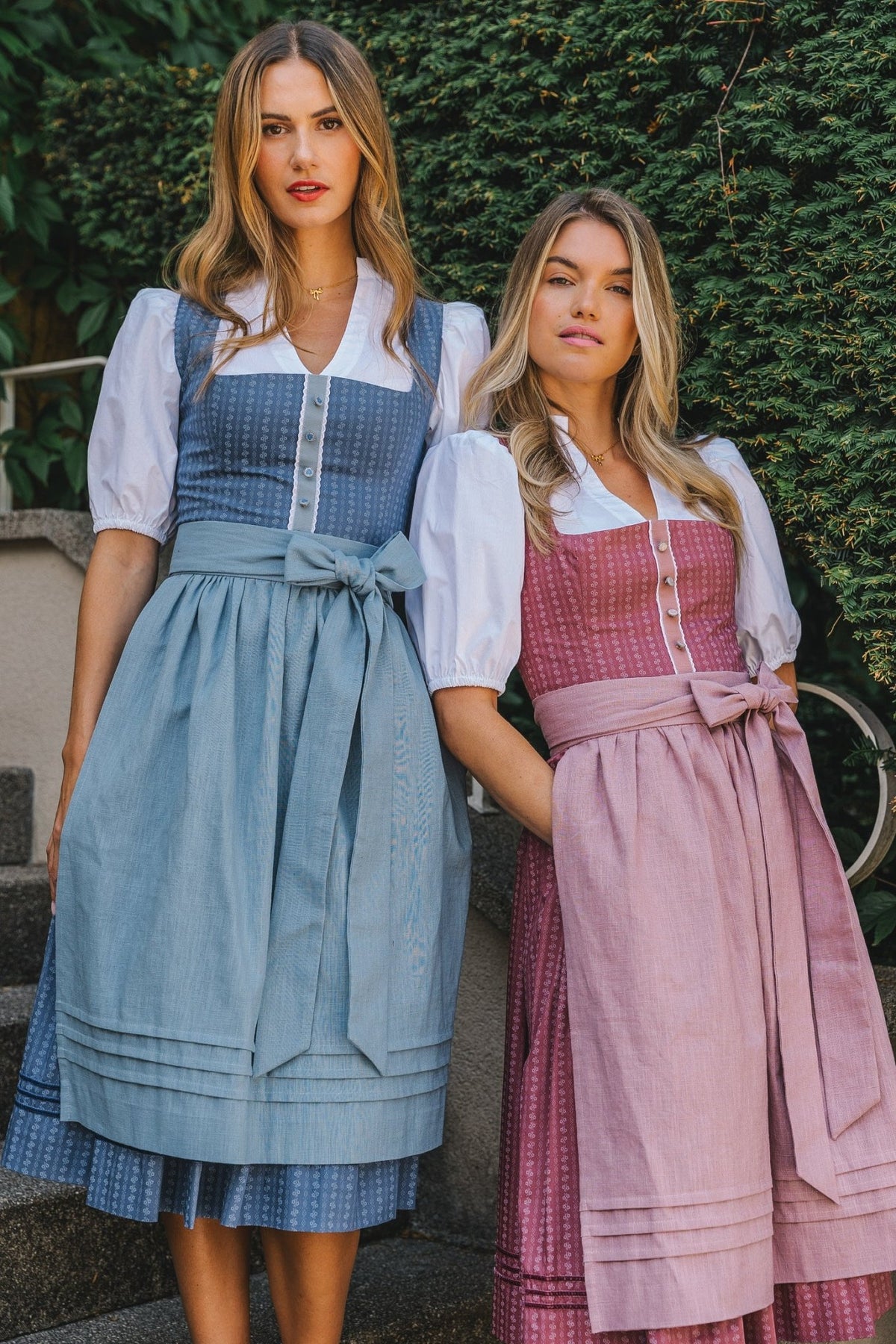 BW DIRNDL VINTAGE STRIPED FLOWER ROSENHOLZ - JAN&INA Trachten