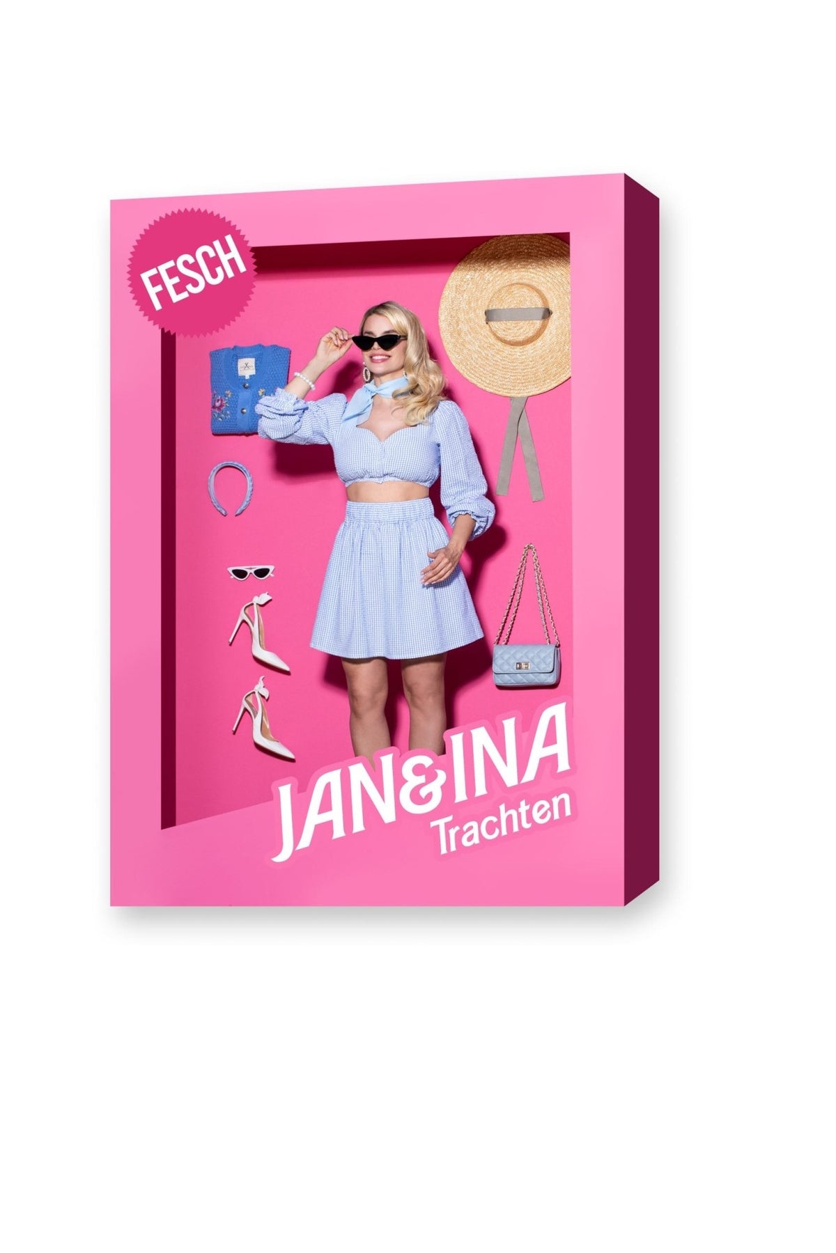SPECIAL EDITION DIRNDLBLUSE SWEETHEART VICHY KARO HELLBLAU - JAN&INA Trachten