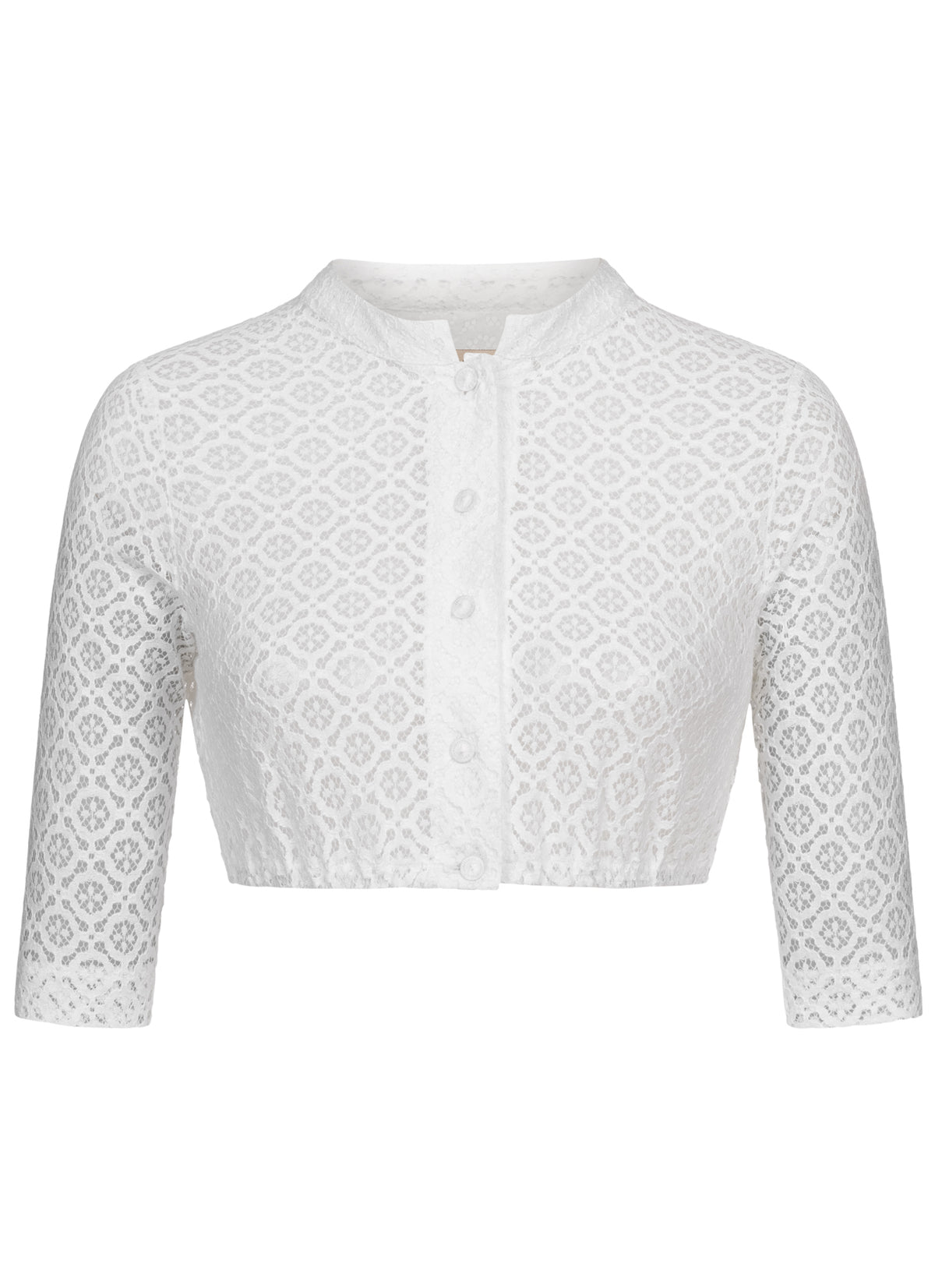 DIRNDLBLUSE FLOWER LACE 3/4 ARM WEISS 2023 - JAN&INA Trachten
