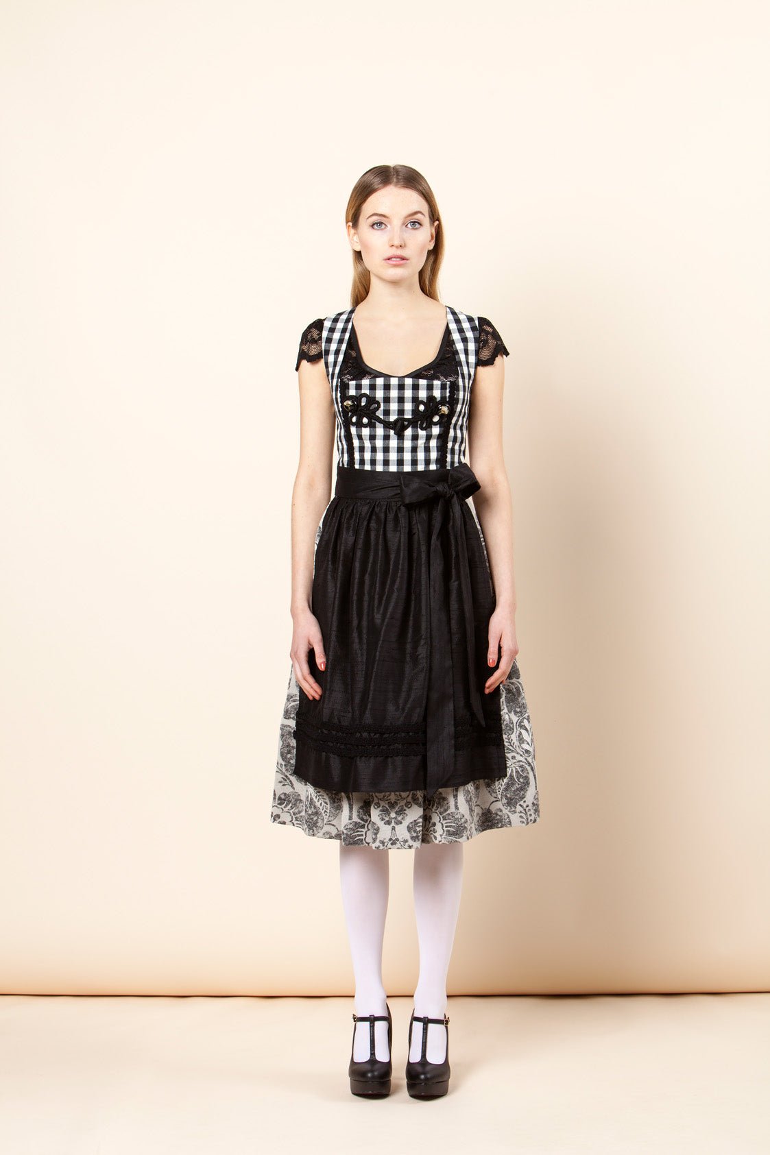 DIRNDL COCO MADEMOISELLE SCHWARZ/WEISS - JAN&INA Trachten