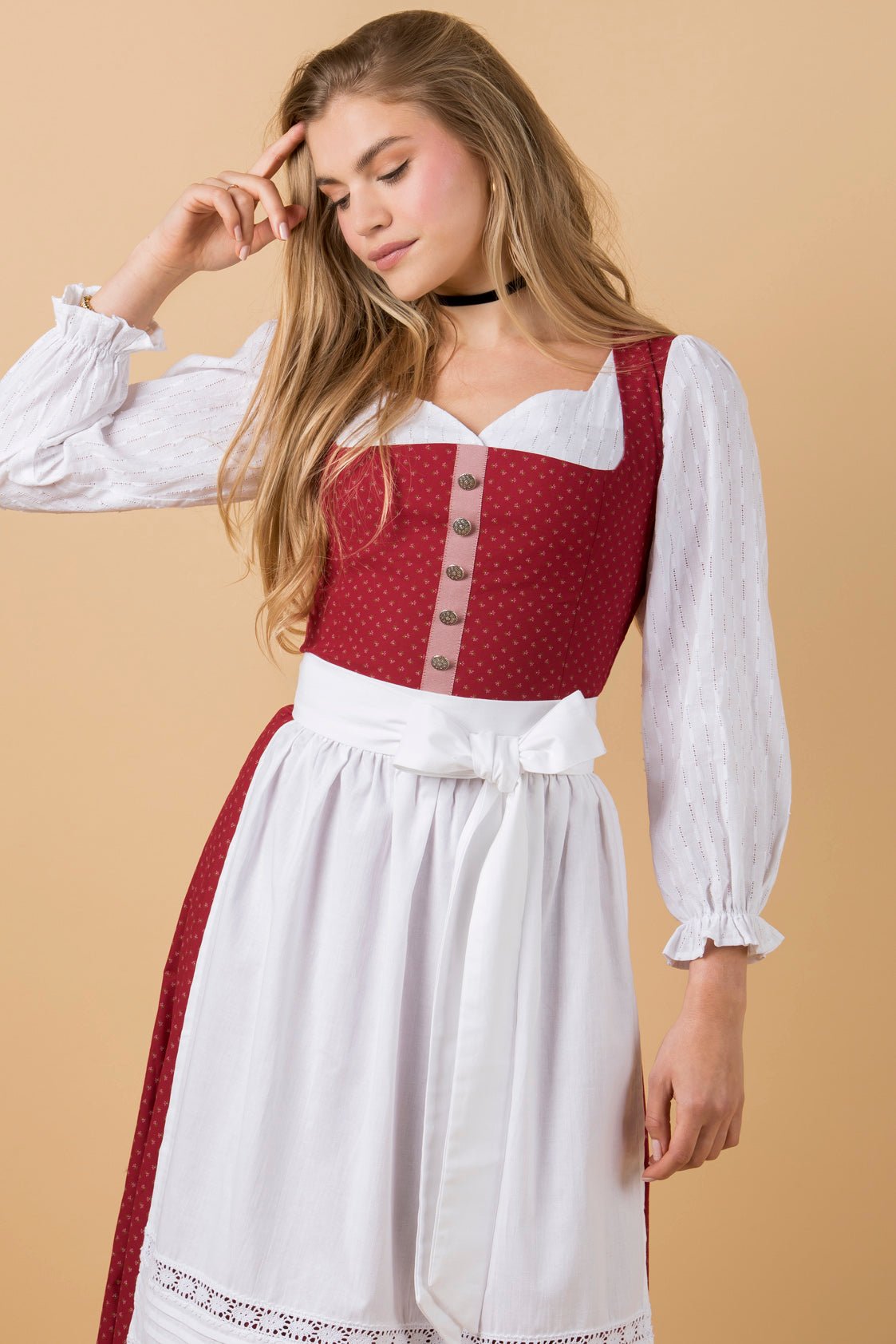 BW DIRNDL VINTAGE FLOWERS BLUTROT - JAN&INA Trachten