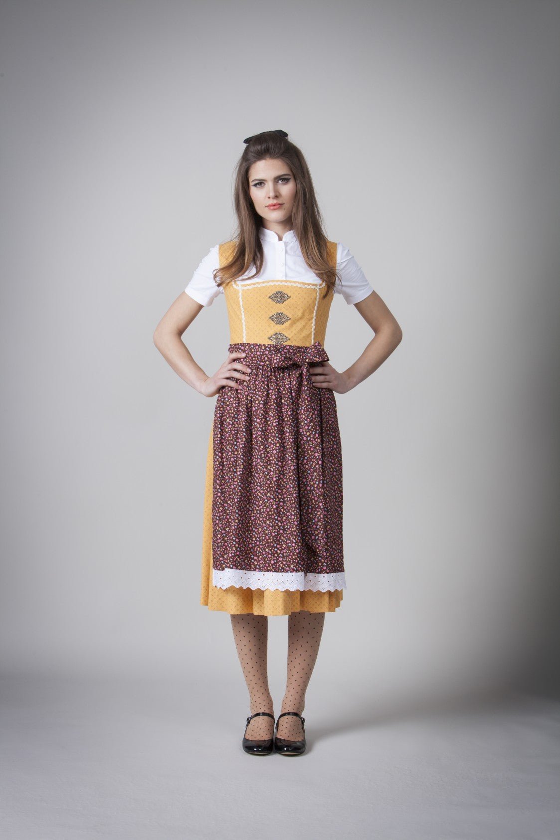 BW DIRNDL VINTAGE FLOWERS OCKER - JAN&INA Trachten