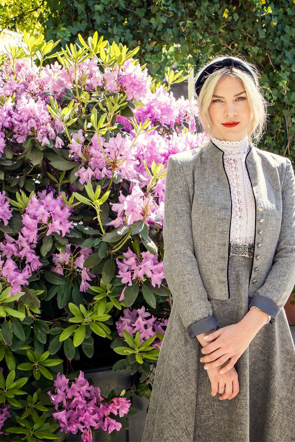 SOFT LEINEN BLAZER GRAU MELANGE - JAN&INA Trachten