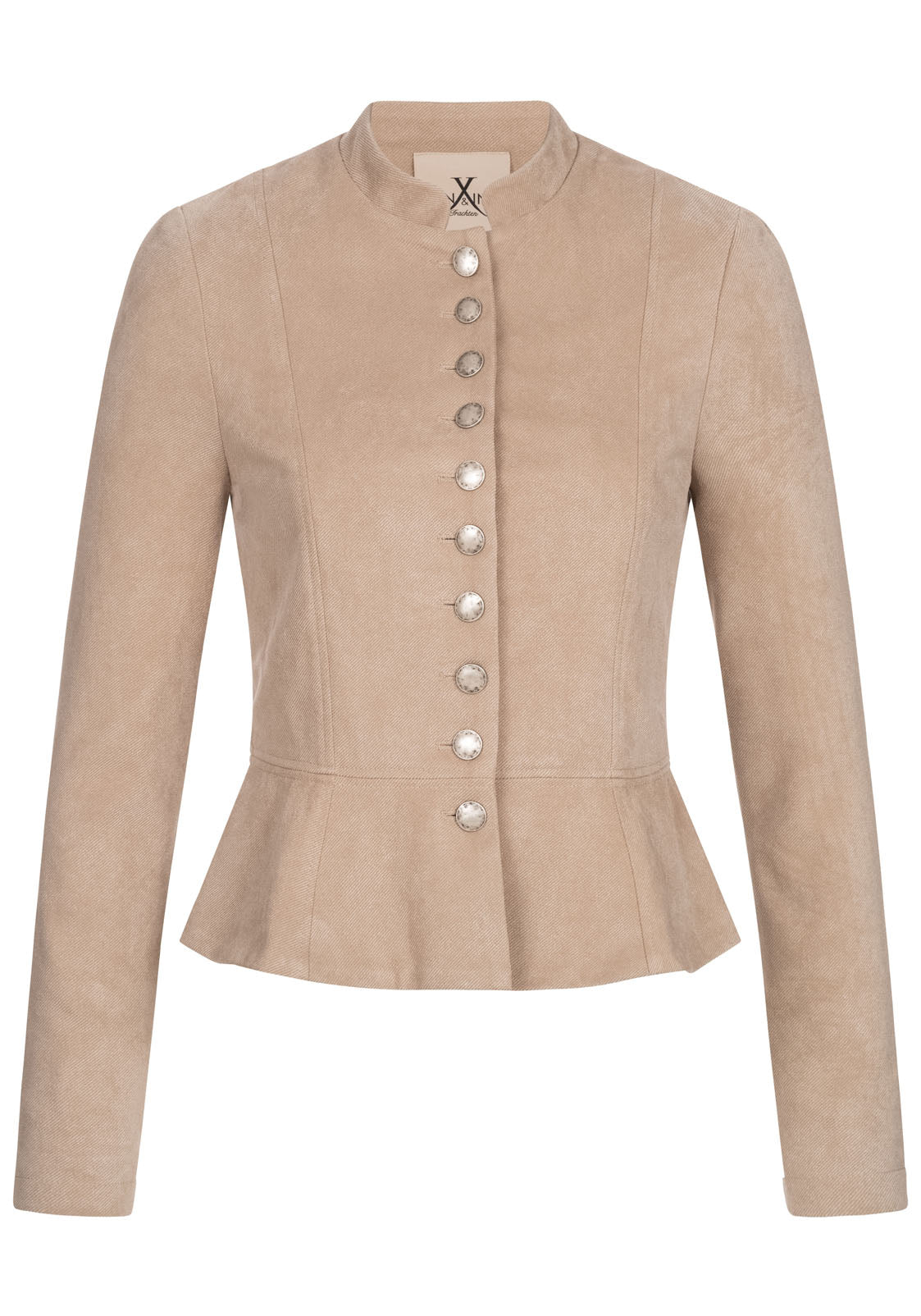 STEHKRAGEN BLAZER STRETCH TWILL TAUPE - JAN&INA Trachten
