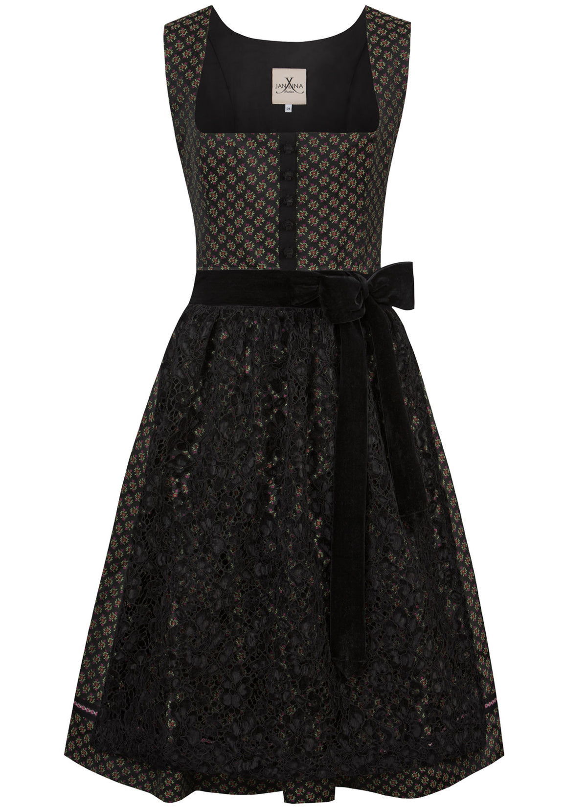 JACQUARD DIRNDL LIMITED EDITION 2022 SCHWARZ/ FUCHSIA/ ROT - JAN&INA Trachten