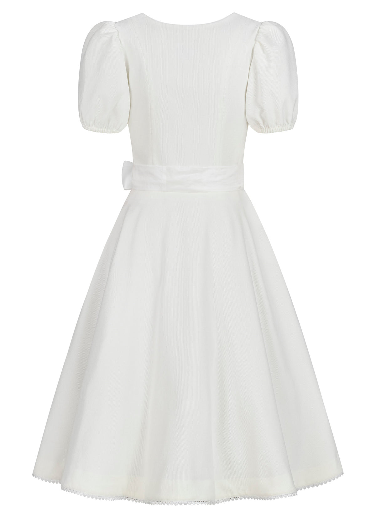 HOCHZEITSDIRNDL CORD FLARED HEART IVORY - JAN&INA Trachten