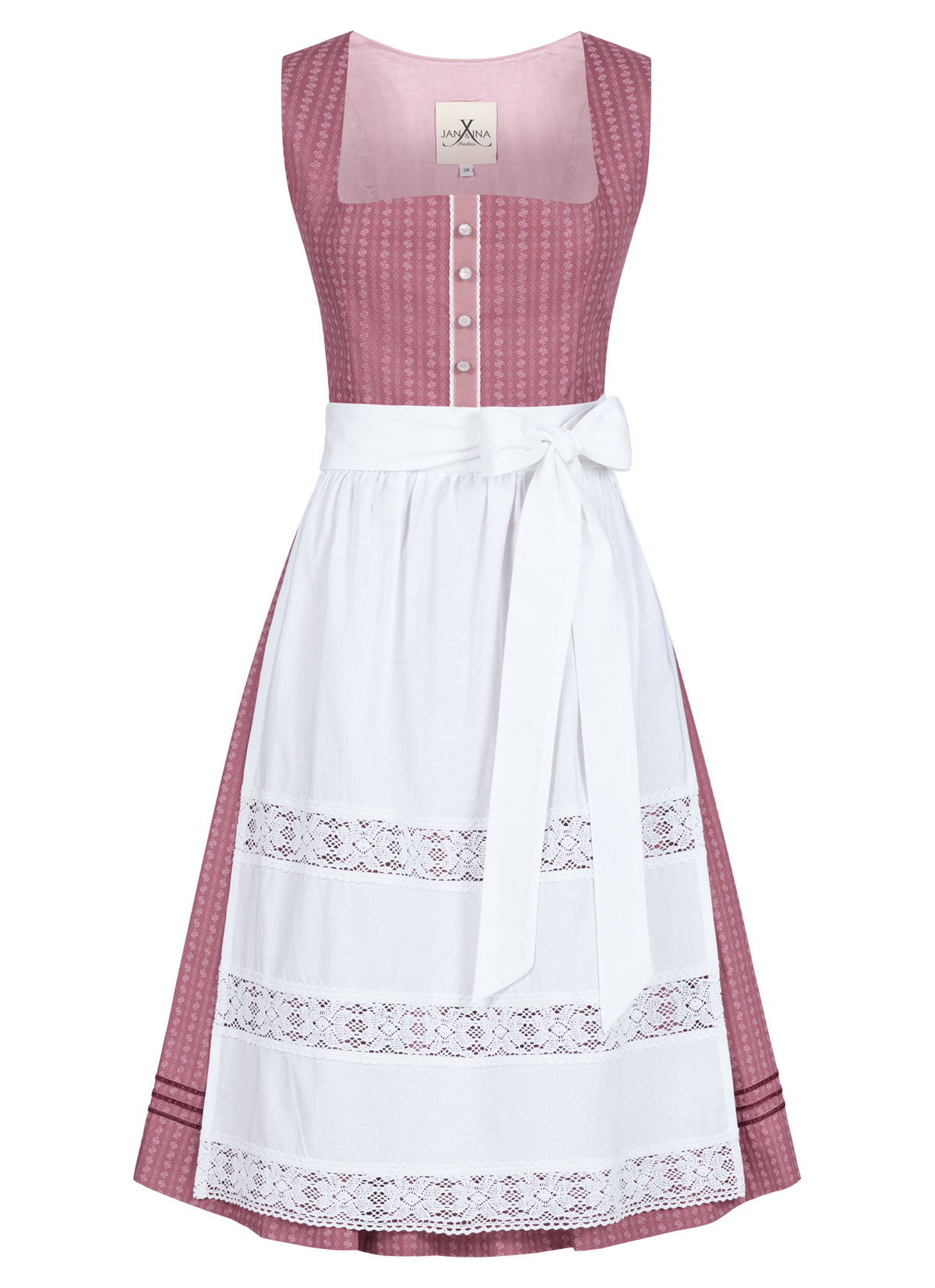 BW DIRNDL VINTAGE STRIPED FLOWER ROSENHOLZ - JAN&INA Trachten