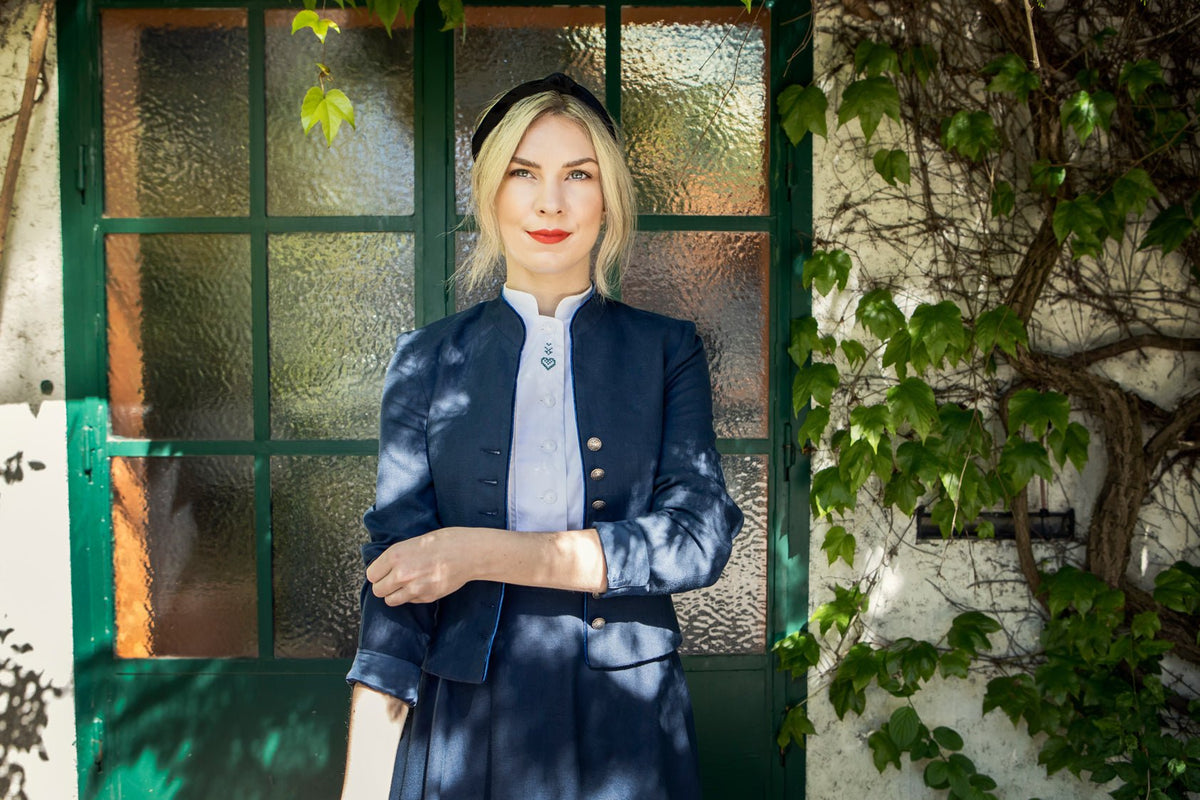 SOFT LEINEN BLAZER DUNKELBLAU - JAN&INA Trachten