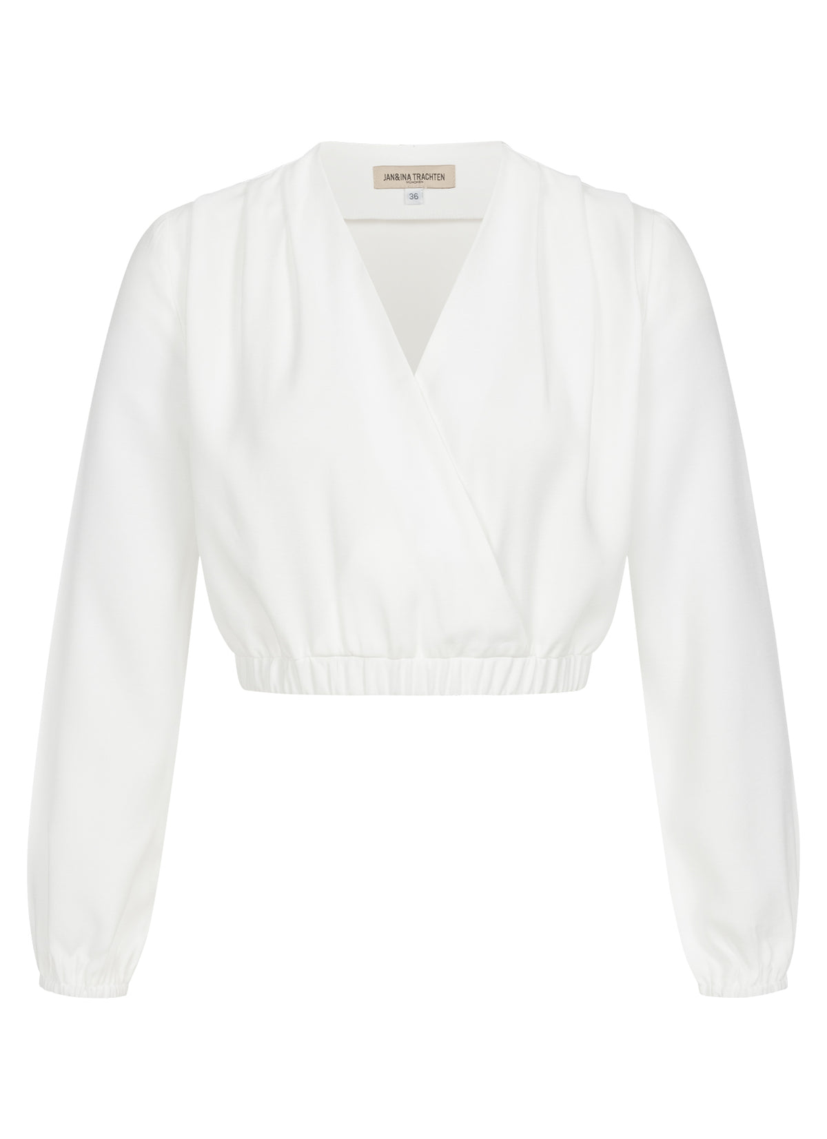 DIRNDLBLUSE CACHE COUER LANGARM WEISS - JAN&INA Trachten