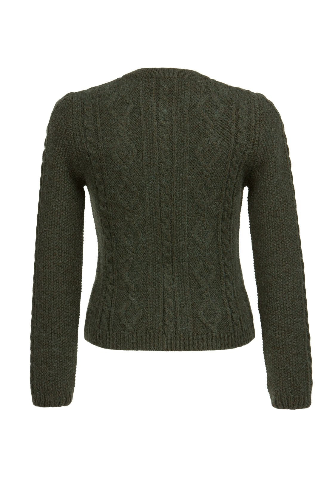 STRICKJACKE VINTAGE MIT ZOPF OLIV - JAN&INA Trachten
