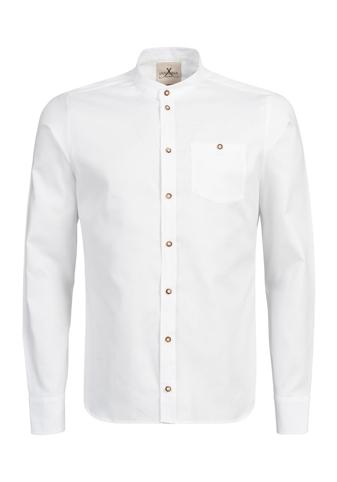 TRACHTENHEMD SLIMFIT OXFORD WEISS - JAN&INA Trachten