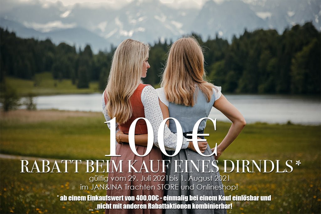 HAPPY 6.BIRTHDAY - 100€ RABATT GUTSCHEIN - JAN&INA Trachten