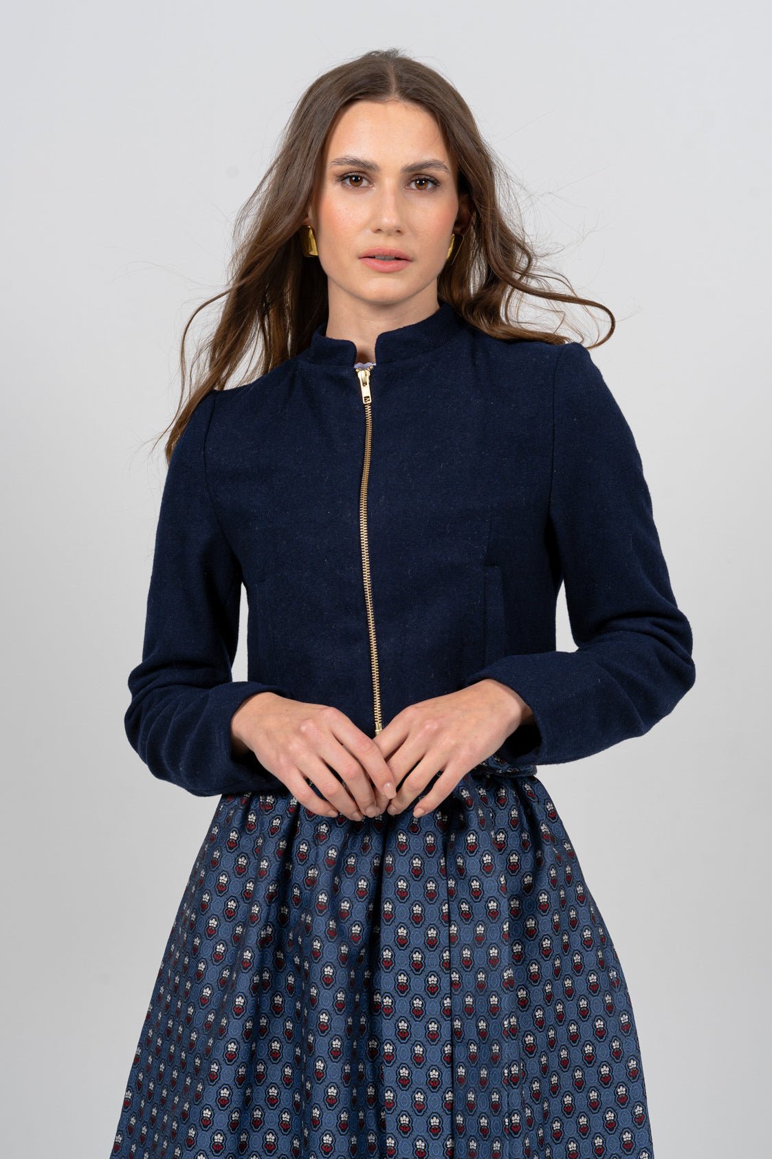 JACKE BLOUSON LODEN DUNKELBLAU - JAN&INA Trachten