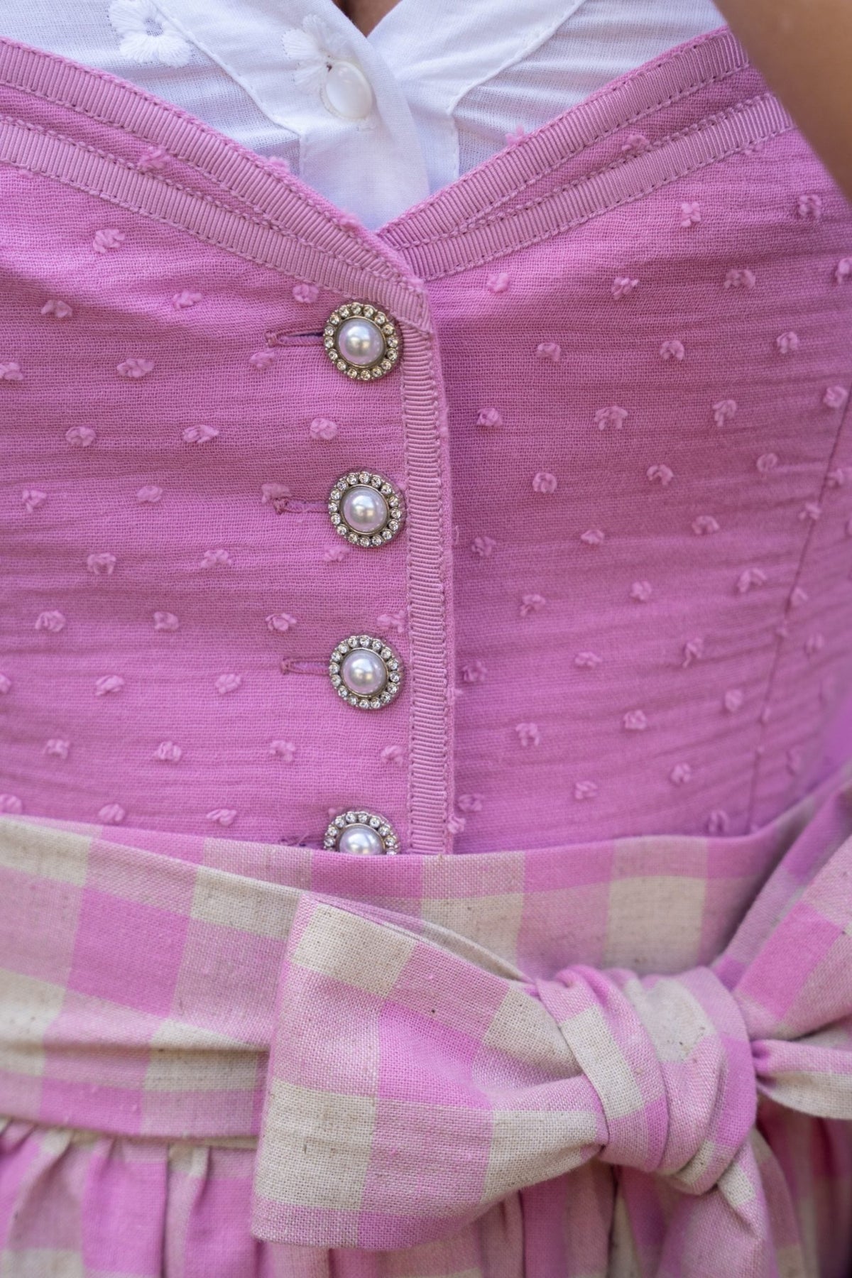 SPECIAL EDITION DIRNDL VICHY KARO PINK - JAN&INA Trachten
