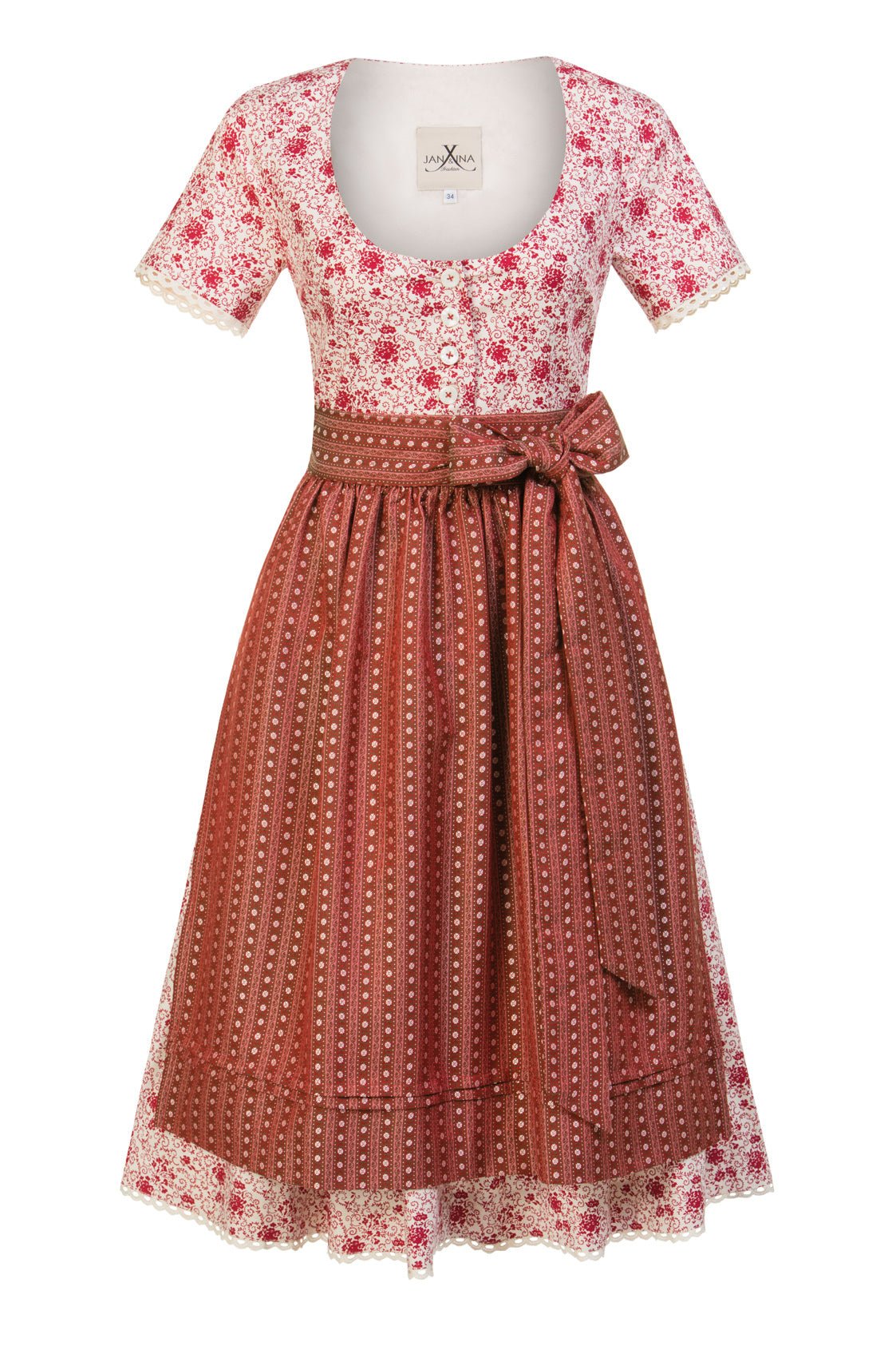 BAUMWOLL - TRADITIONSDIRNDL ROT - JAN&INA Trachten