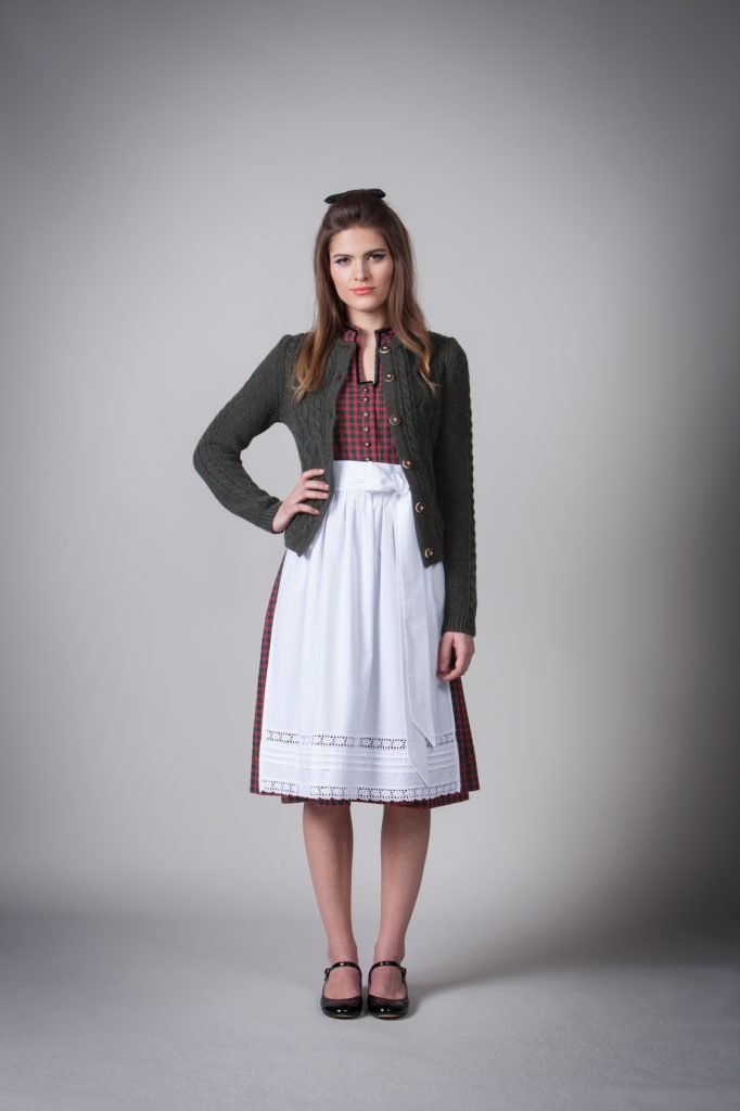 STRICKJACKE VINTAGE MIT ZOPF OLIV - JAN&INA Trachten