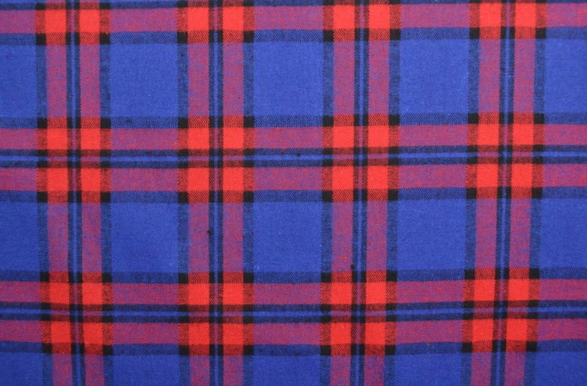 KARO DIRNDL TARTAN LOVE ROYALBLAU/ ROT - JAN&INA Trachten
