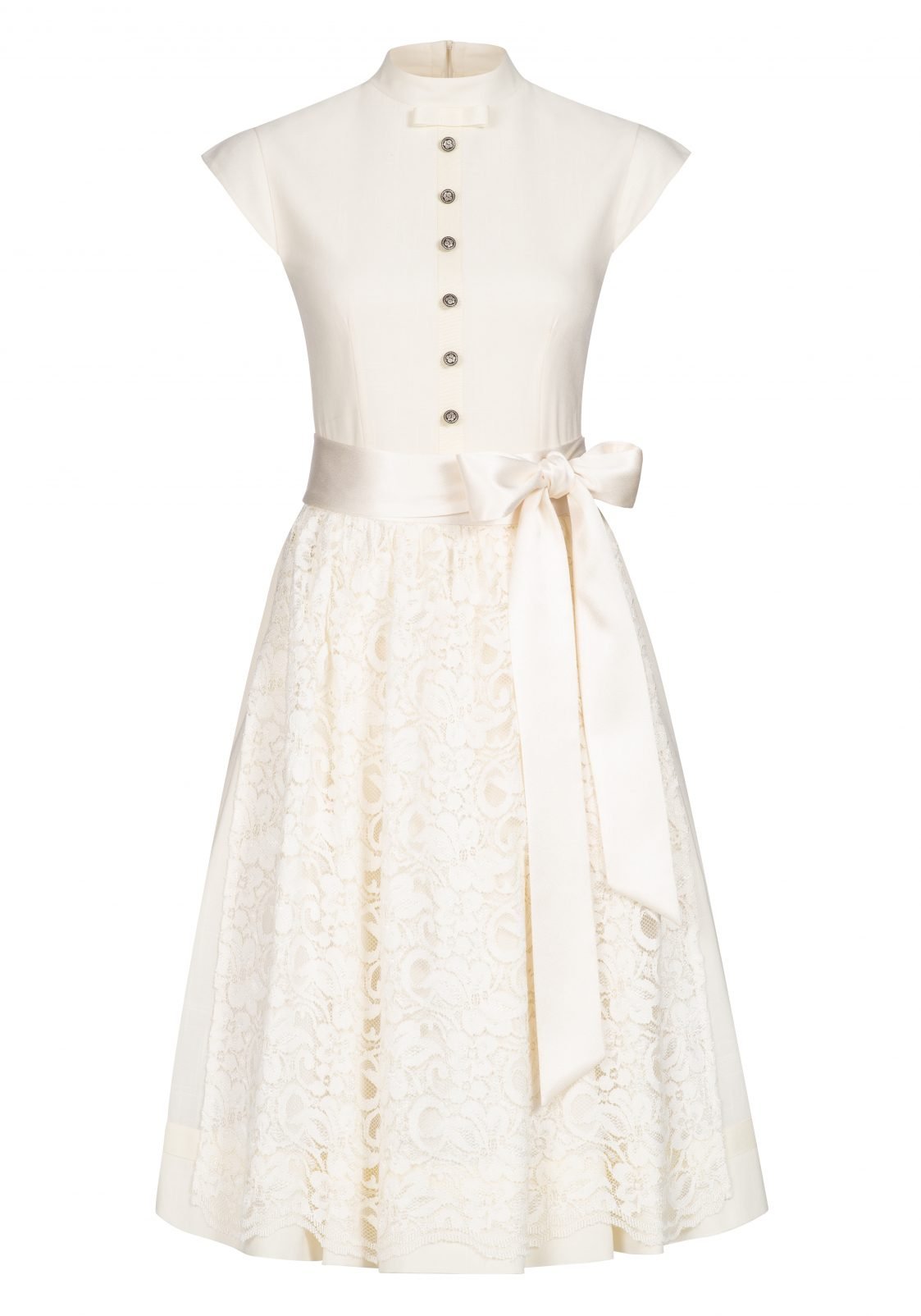 HOCHZEITSDIRNDL LACE AND BOW CREME - JAN&INA Trachten