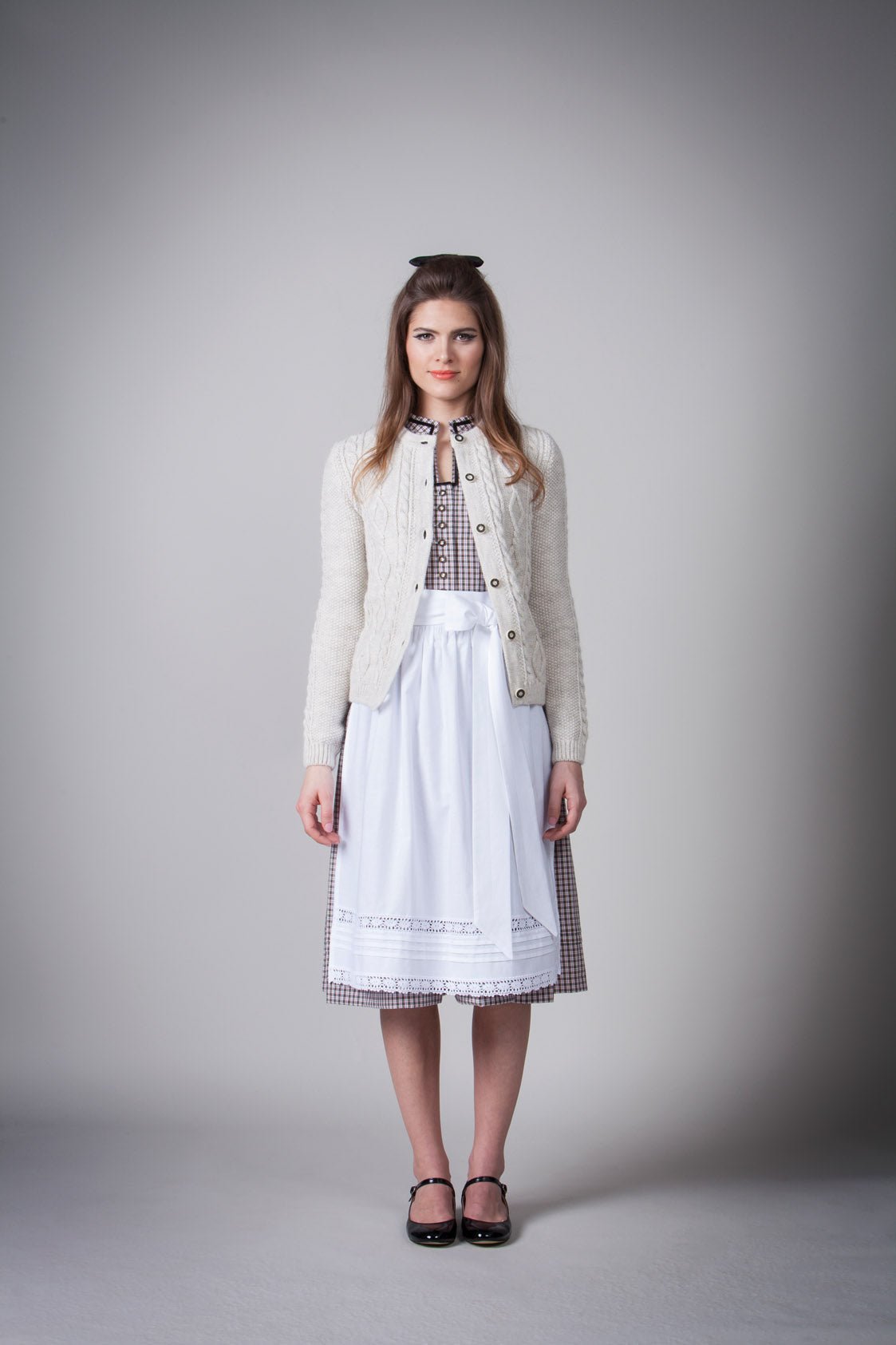 STRICKJACKE VINTAGE MIT ZOPF BEIGE - JAN&INA Trachten