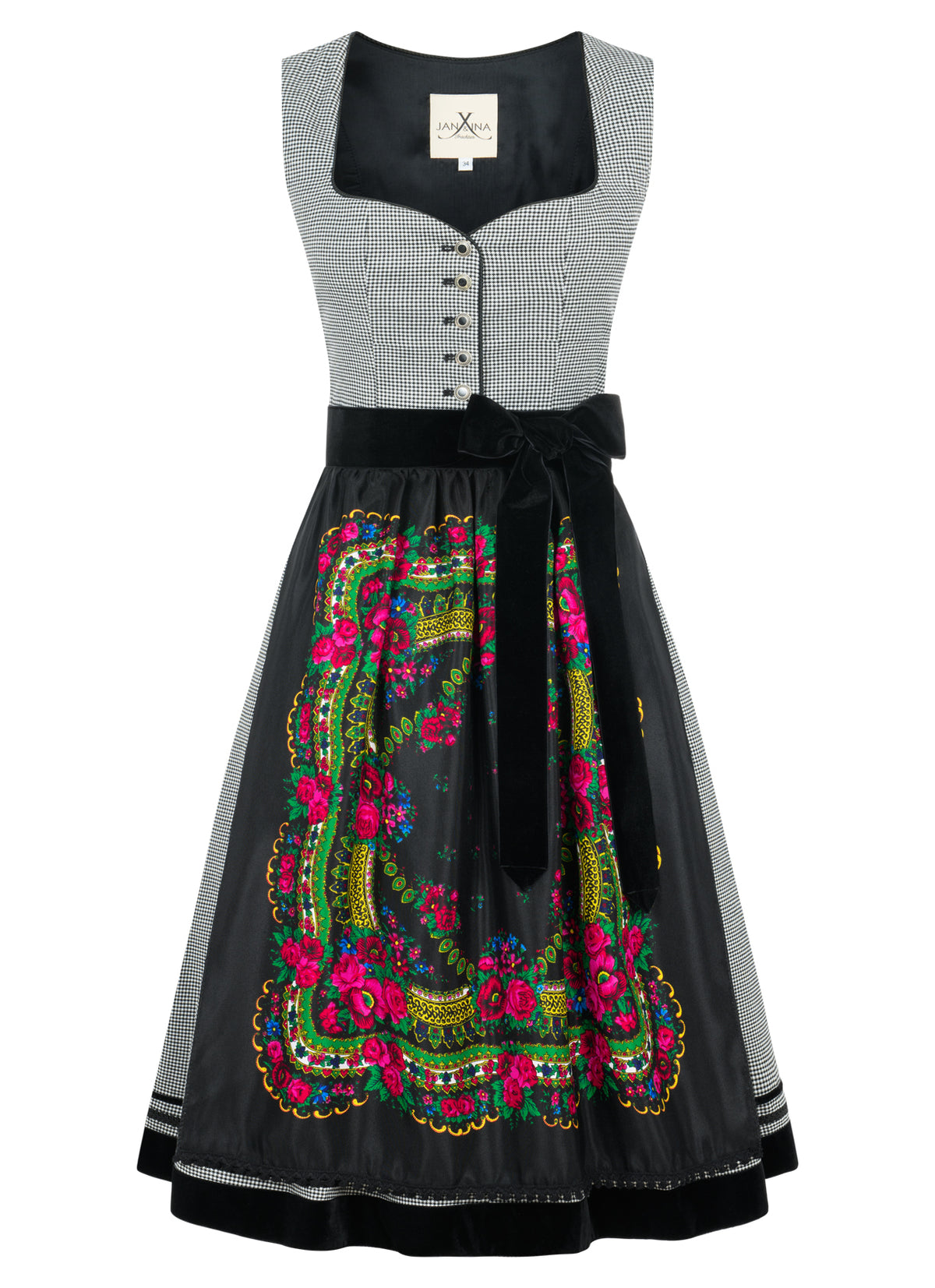 PEPITA LODEN FOLKLOREDIRNDL SCHWARZ/ WEISS 2026 - JAN&INA Trachten