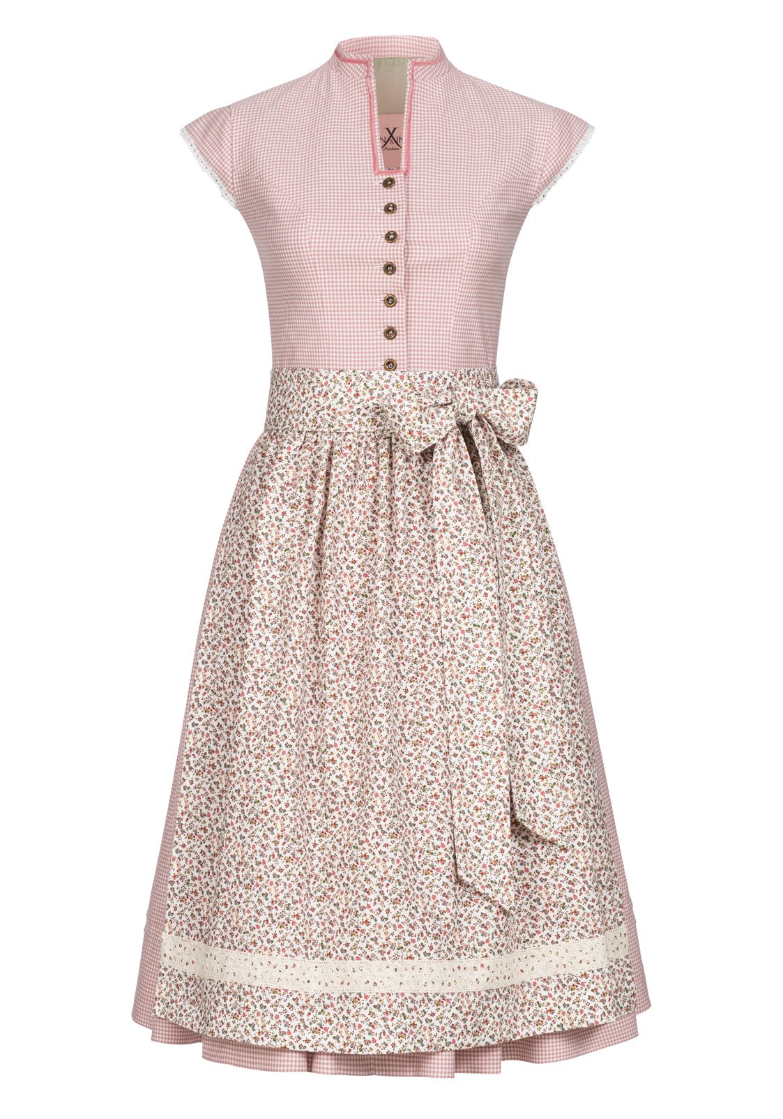 BW DIRNDLKLEID VICHY FLOWERS SORBETROSA - JAN&INA Trachten