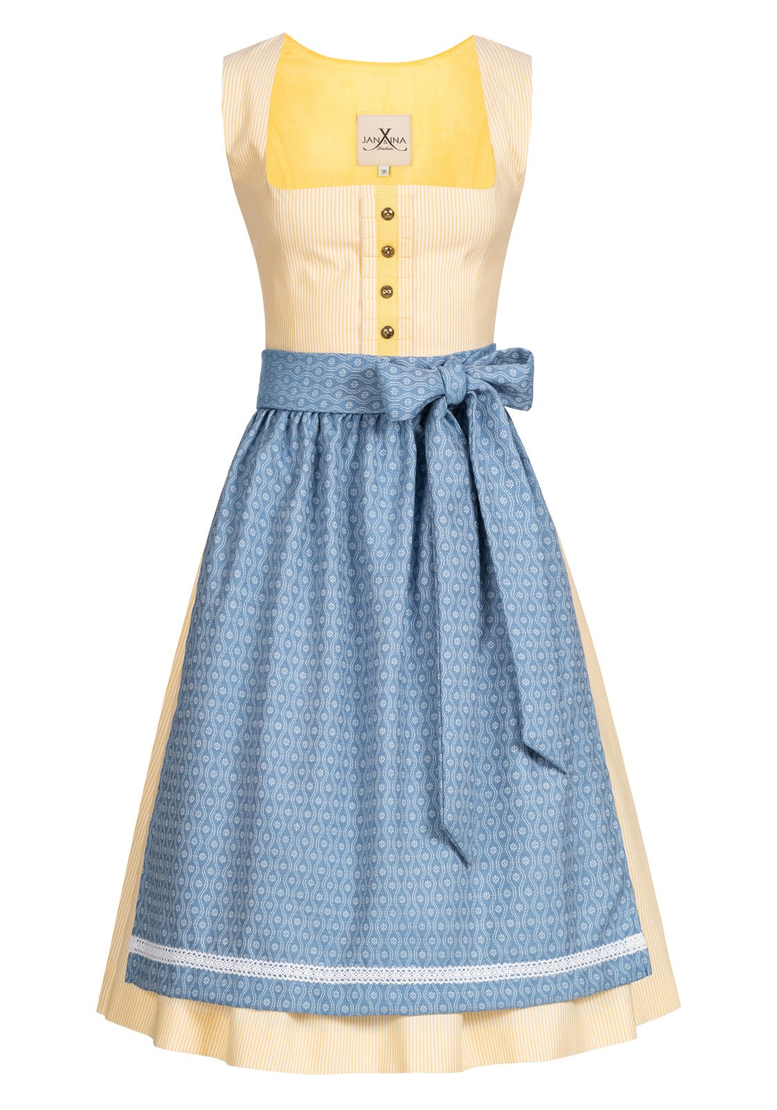 BW - DIRNDL LIMITED EDITION 2019 GELB/ HELLBLAU - JAN&INA Trachten