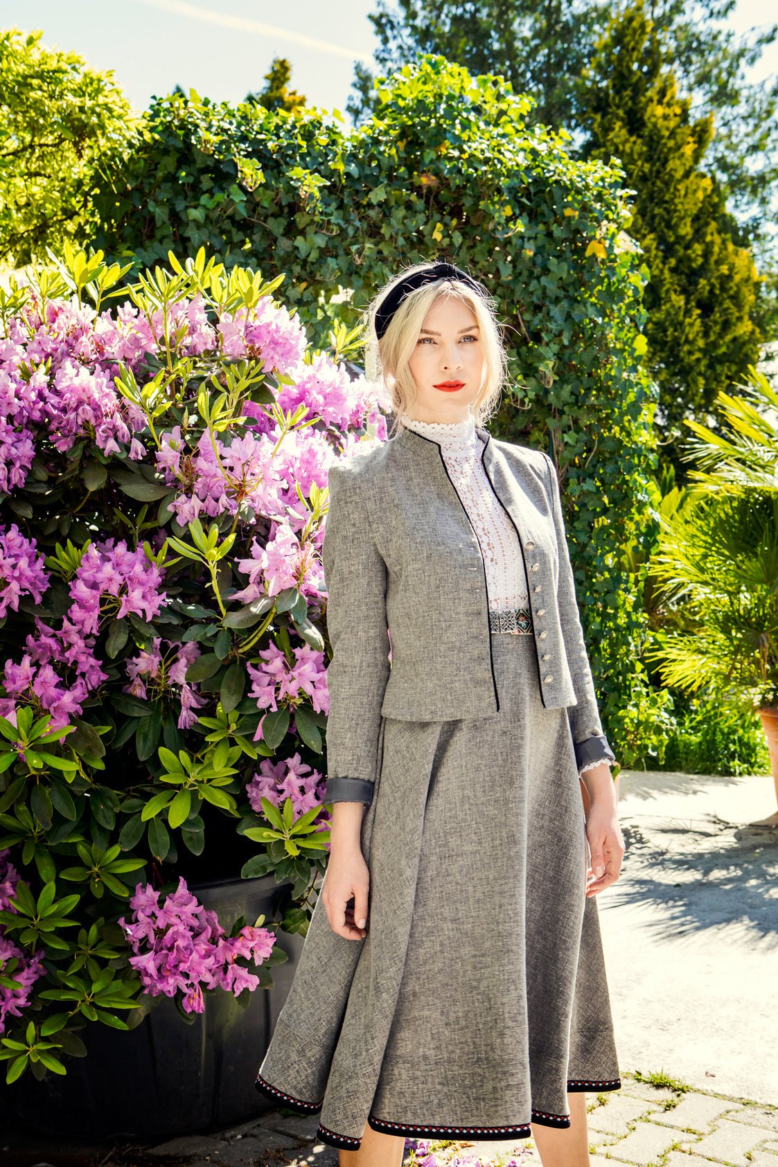 SOFT LEINEN BLAZER GRAU MELANGE - JAN&INA Trachten