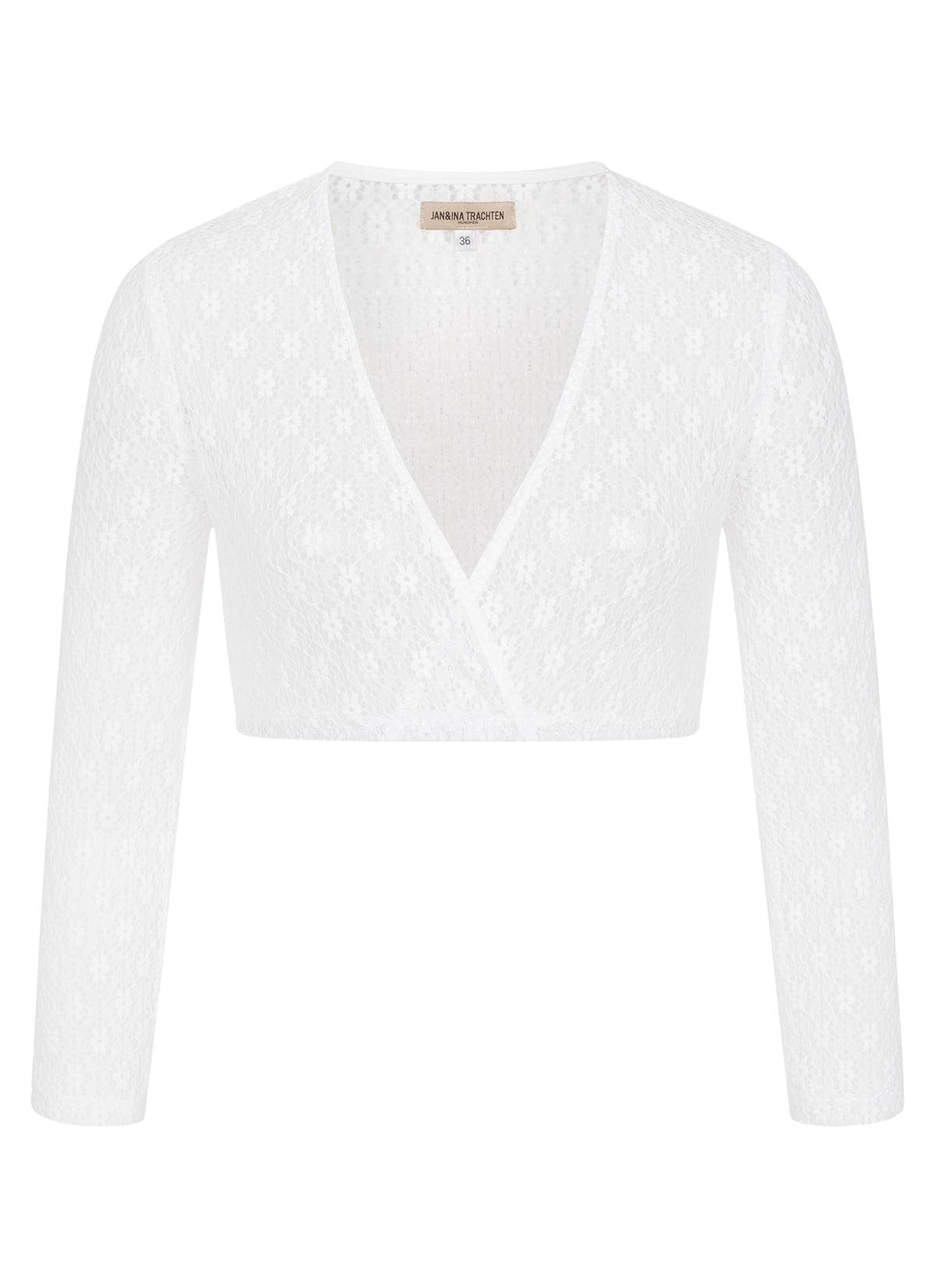 DIRNDLBLUSE CACHE COEUR STRETCH ORNAMENTAL WEISS - JAN&INA Trachten