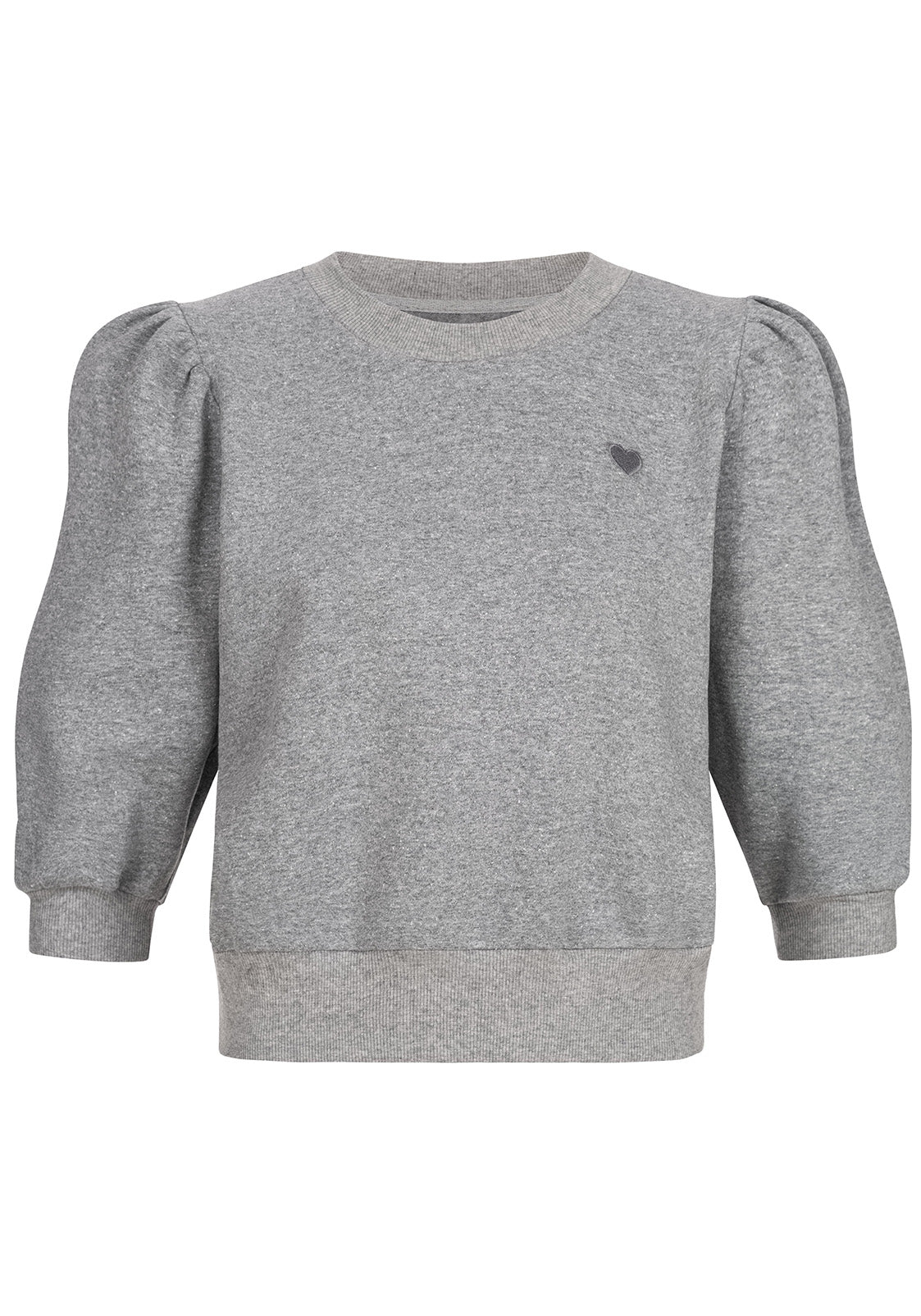 HEART SWEATER GRAU MELANGE - JAN&INA Trachten