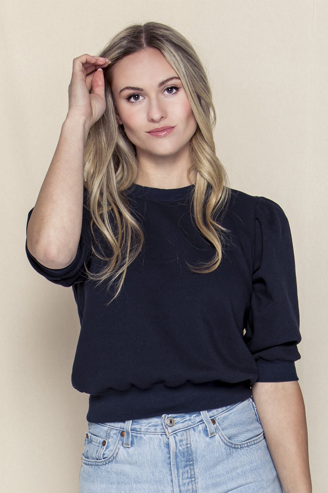 HEART SWEATER NAVY - JAN&INA Trachten