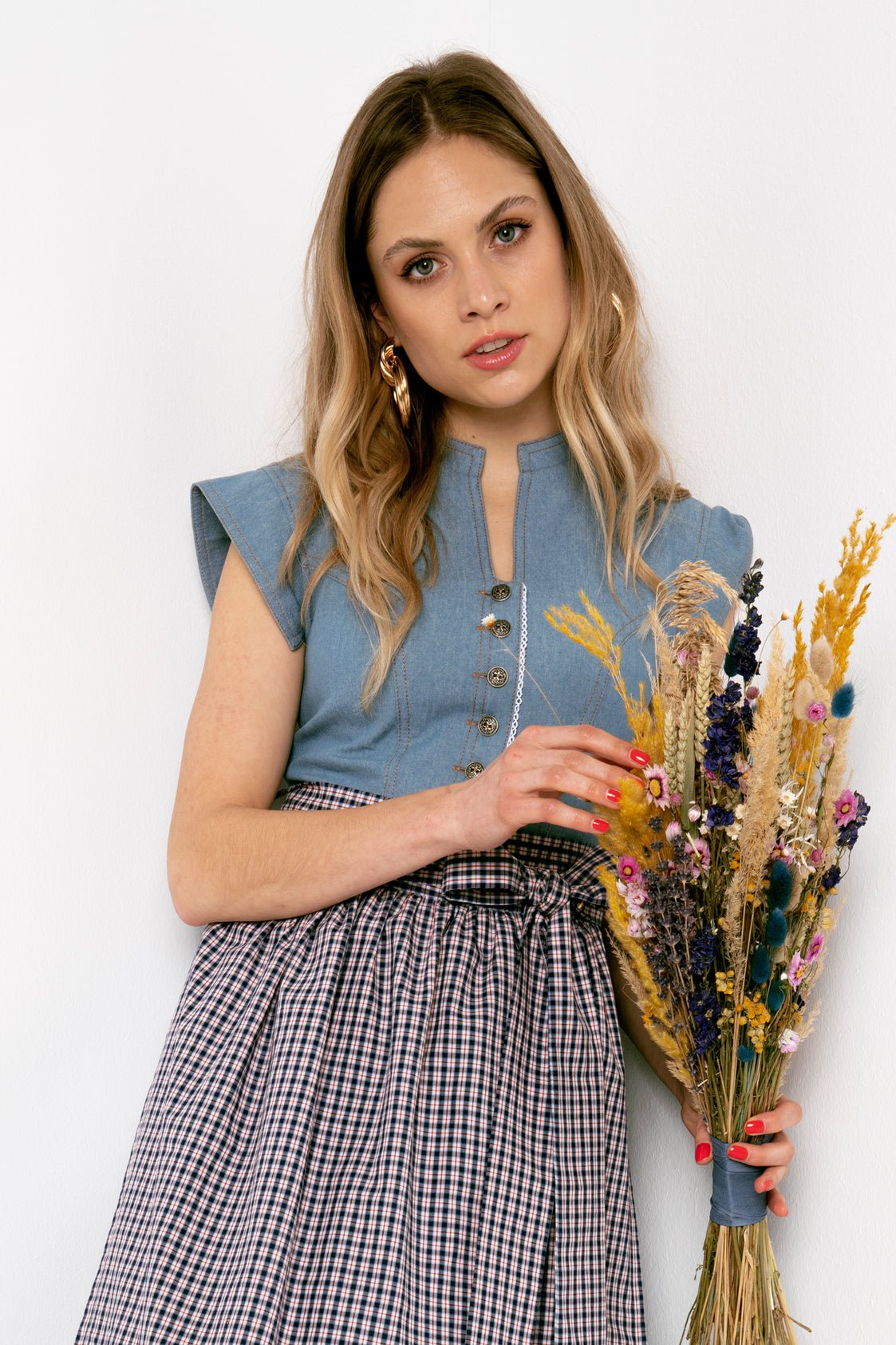 JEANS DIRNDLKLEID HELLBLAU/ CREME - JAN&INA Trachten
