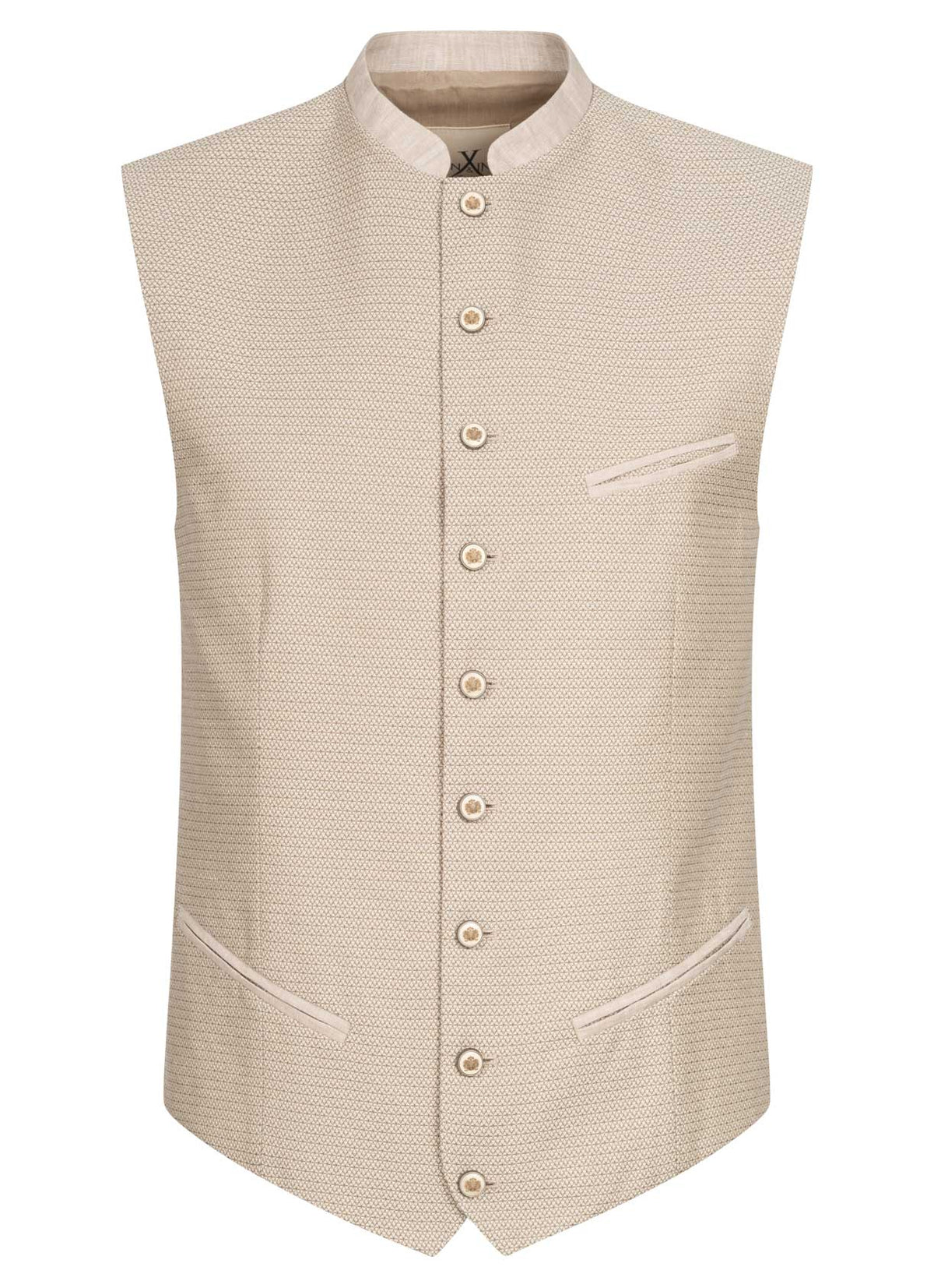 TRACHTENWESTE HOCHZEIT STEHKRAGEN RAUTE SAND/ BEIGE - JAN&INA Trachten