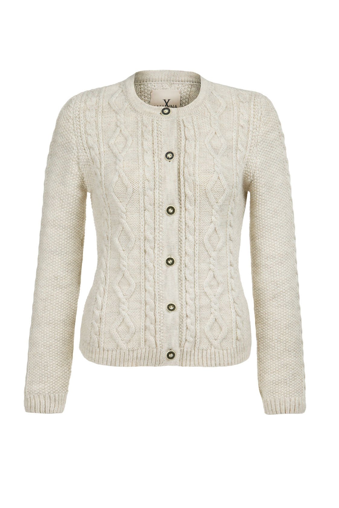 STRICKJACKE VINTAGE MIT ZOPF BEIGE - JAN&INA Trachten
