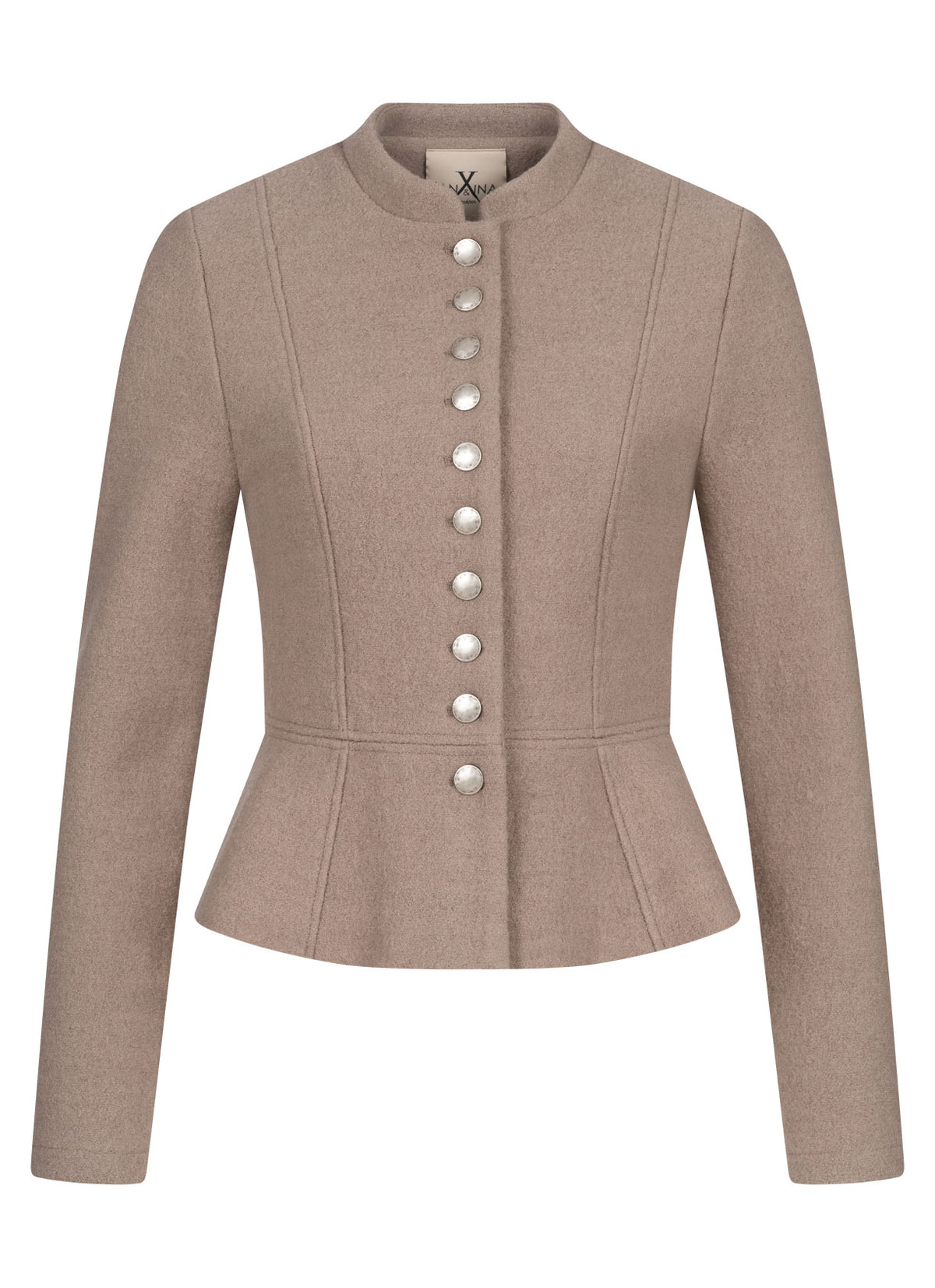 STEHKRAGEN BLAZER VINTAGE WALKLODEN TAUPE - JAN&INA Trachten